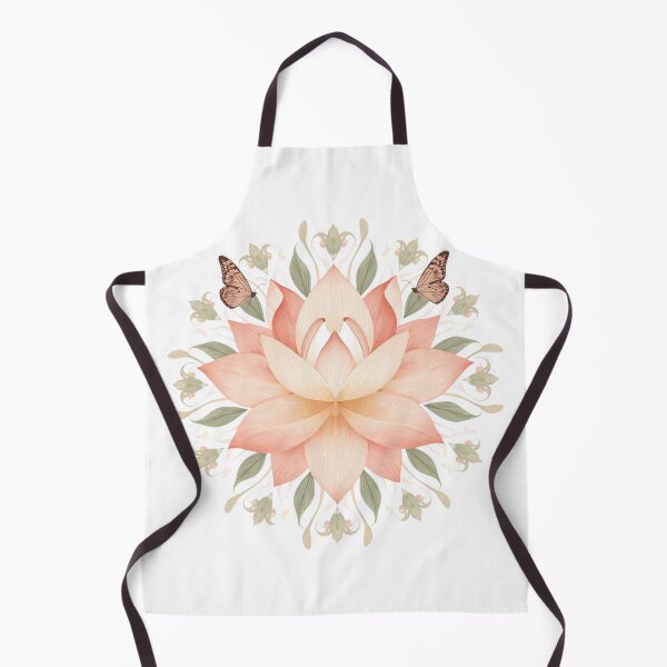 Item preview, Blush Pink Lotus Butterfly Mandala - Elegant Floral Botanical Design designed and sold by Artxotic Studio.