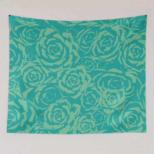 Item preview, Succulent Stamp - Teal & Green #682 designed and sold by Natural Collective.