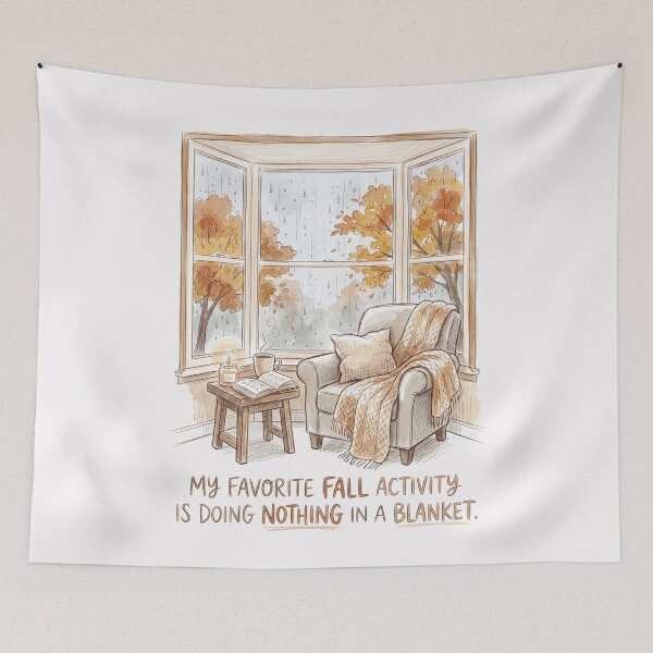 Item preview, Mi actividad favorita de otoño es no hacer nada envuelto en una manta. designed and sold by SignumShop.