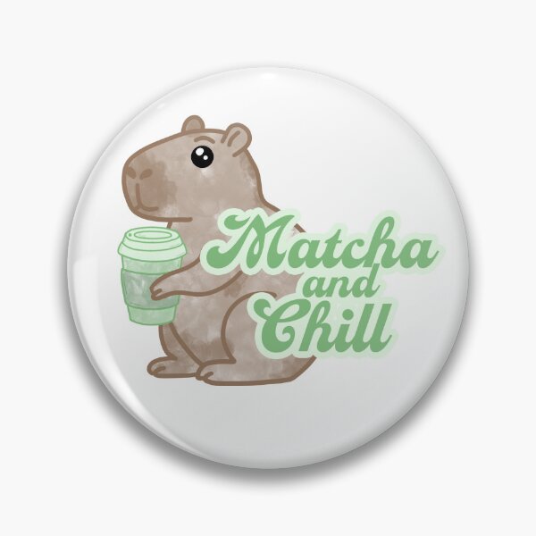 Item preview, Matcha and Chill Capybara designed and sold by FoxfireStardust.