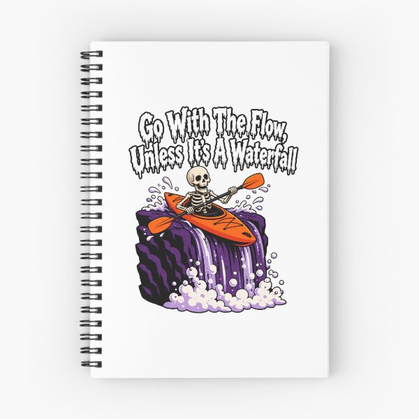 Item preview, Whitewater Kayaking Skeleton Waterfall Go With The Flow designed and sold by chattsuede.
