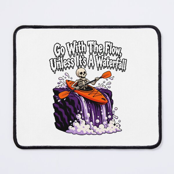 Item preview, Whitewater Kayaking Skeleton Waterfall Go With The Flow designed and sold by chattsuede.