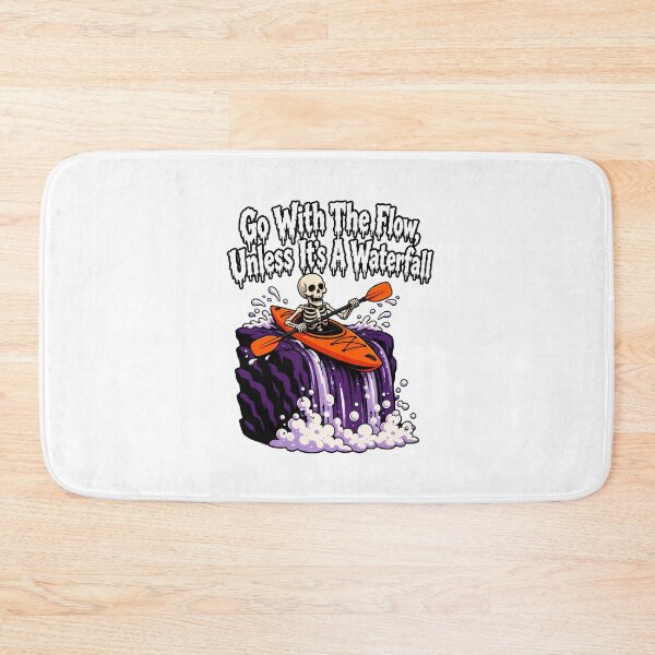 Item preview, Whitewater Kayaking Skeleton Waterfall Go With The Flow designed and sold by chattsuede.