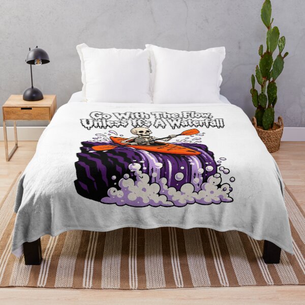 Item preview, Whitewater Kayaking Skeleton Waterfall Go With The Flow designed and sold by chattsuede.