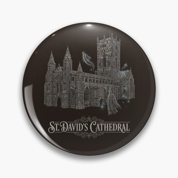 Item preview, St Davids Cathedral Wales Haunted Medieval Sanctuary Typography Art designed and sold by naughty-raccoon.
