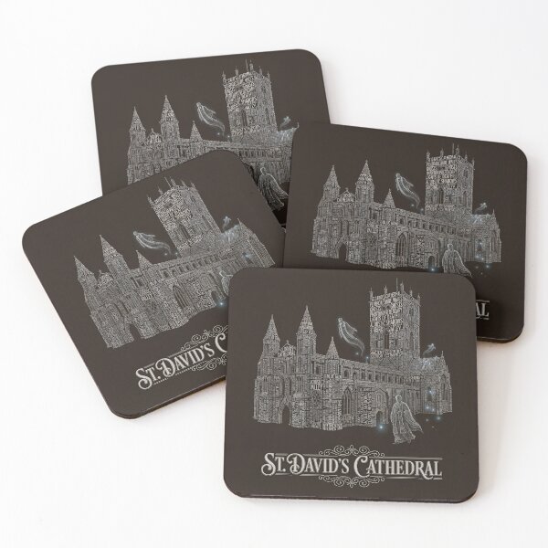 Item preview, St Davids Cathedral Wales Haunted Medieval Sanctuary Typography Art designed and sold by naughty-raccoon.