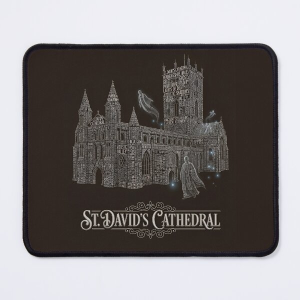 Item preview, St Davids Cathedral Wales Haunted Medieval Sanctuary Typography Art designed and sold by naughty-raccoon.