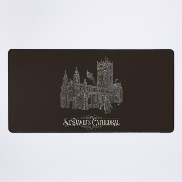 Item preview, St Davids Cathedral Wales Haunted Medieval Sanctuary Typography Art designed and sold by naughty-raccoon.