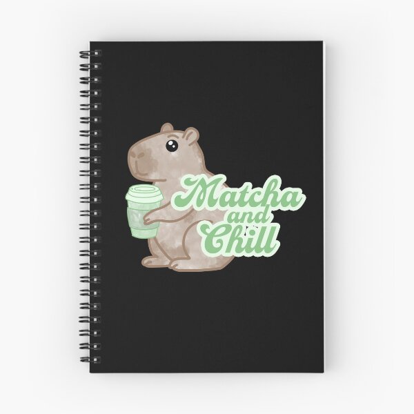 Item preview, Matcha and Chill Capybara - Black designed and sold by FoxfireStardust.