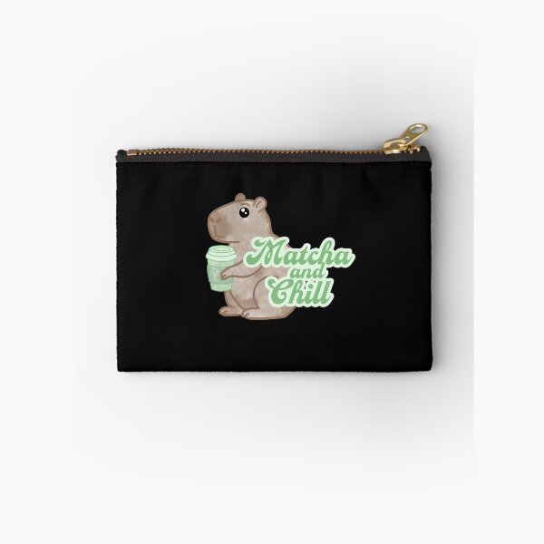 Item preview, Matcha and Chill Capybara - Black designed and sold by FoxfireStardust.