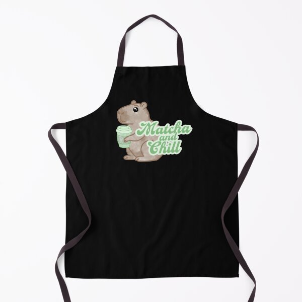 Item preview, Matcha and Chill Capybara - Black designed and sold by FoxfireStardust.