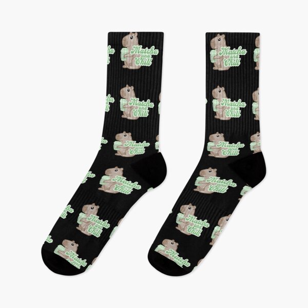 Item preview, Matcha and Chill Capybara - Black designed and sold by FoxfireStardust.
