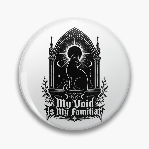 Item preview, Gothic Black Cat Familiar Occult Moon Pentagram designed and sold by chattsuede.