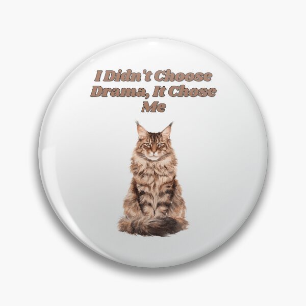 Item preview, Dramatic Maine Coon Cat Quote Watercolor Illustration designed and sold by NatureUnleashed.