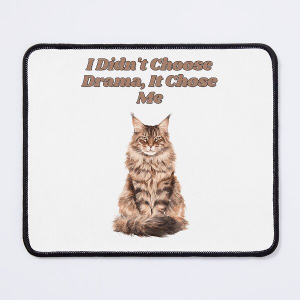 Item preview, Dramatic Maine Coon Cat Quote Watercolor Illustration designed and sold by NatureUnleashed.