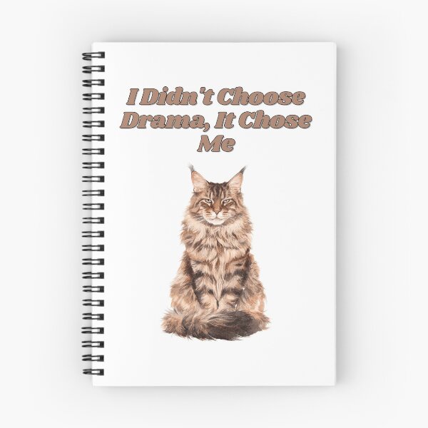 Item preview, Dramatic Maine Coon Cat Quote Watercolor Illustration designed and sold by NatureUnleashed.