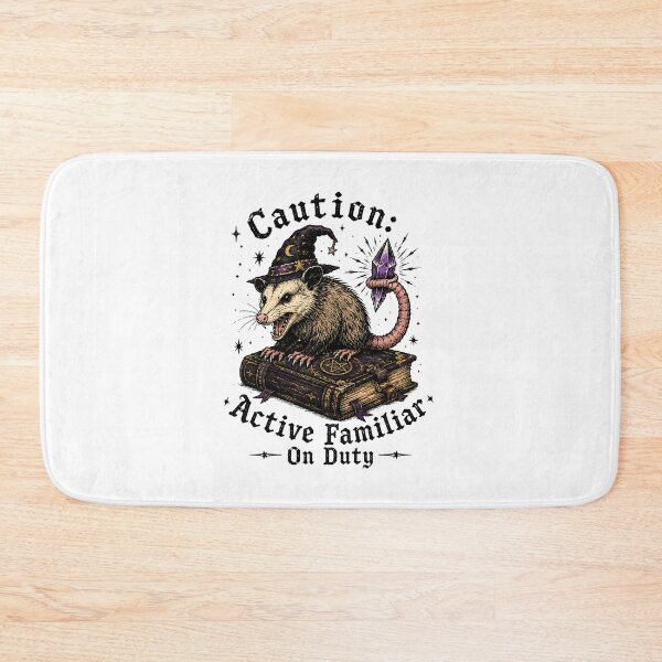 Item preview, Witch Hat Opossum Familiar Gothic Occult Spellbook designed and sold by chattsuede.