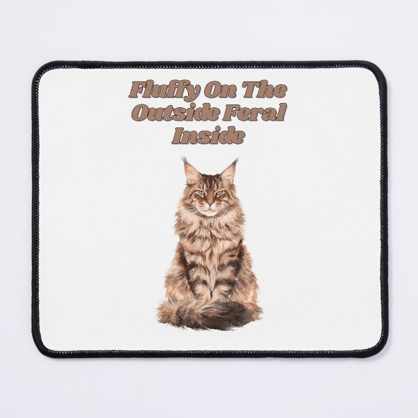 Item preview, Fluffy Feral Maine Coon Watercolor Cat Design designed and sold by NatureUnleashed.