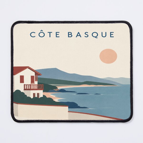 Item preview, Mid Century Modern Abstract Basque Country Landscape designed and sold by KawaiiDesigns26.