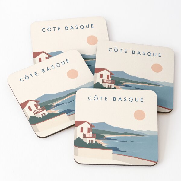 Item preview, Mid Century Modern Abstract Basque Country Landscape designed and sold by KawaiiDesigns26.