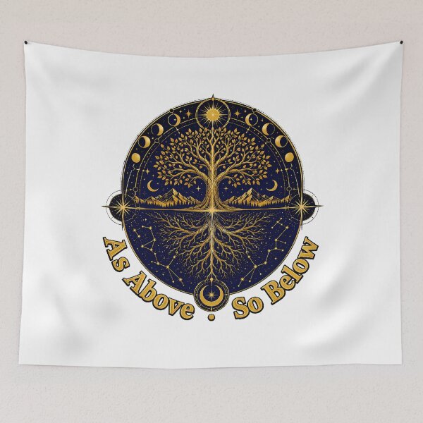Item preview, As Above So Below Sacred Geometry Tree Of Life designed and sold by chattsuede.