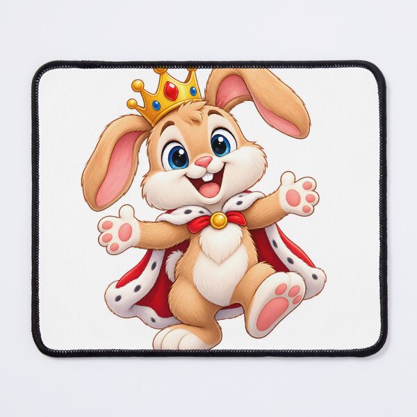 Item preview, Royal Bunny – Cute King Rabbit T-Shirt Design | Funny Bunny Apparel designed and sold by VelnoraDigital.