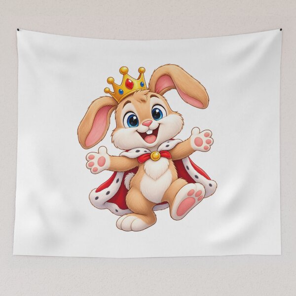 Artikelvorschau, Königlicher Hase – Niedliches Königshasen-T-Shirt-Design | Lustige Hasenbekleidung entworfen und verkauft von VelnoraDigital.