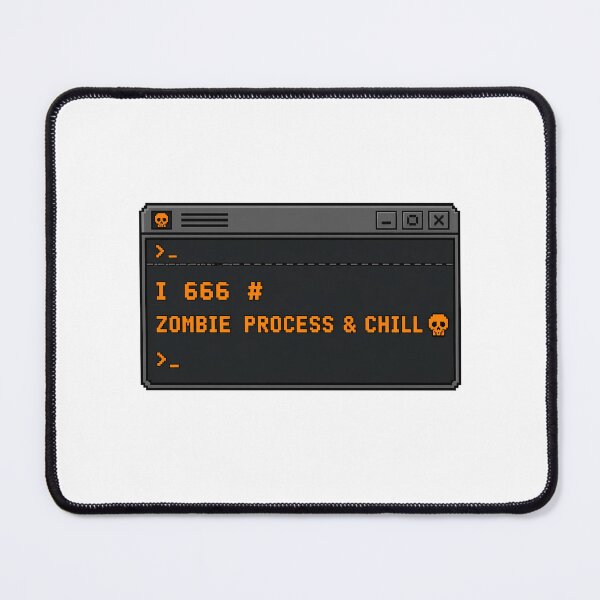 Item preview, Zombie Process Programmer Humor Command Prompt Skull designed and sold by chattsuede.