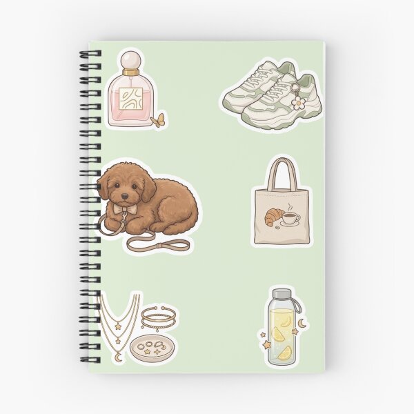 Item preview, Aesthetic Soft Girl Sticker Pack Cute Poodle Sneakers Tote Bag Jewelry Art designed and sold by Artemis & Woven Collective.