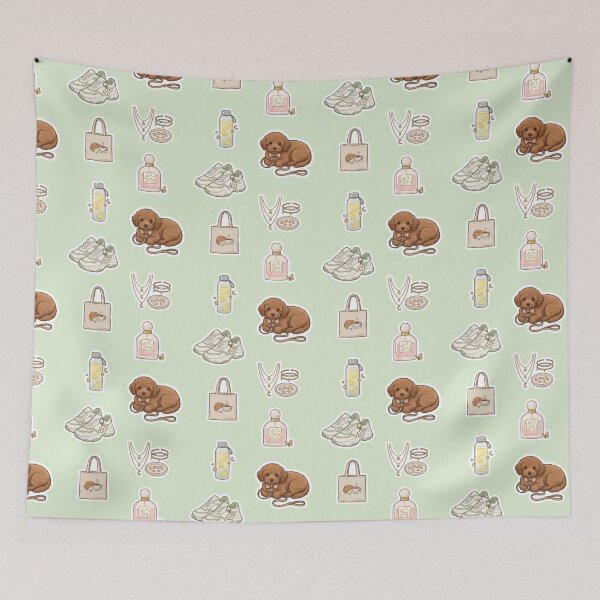 Item preview, Aesthetic Soft Girl Sticker Pack Cute Poodle Sneakers Tote Bag Jewelry Art designed and sold by Artemis & Woven Collective.
