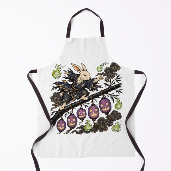 Item preview, Yokai Rabbit Halloween Lantern Japanese Folklore designed and sold by chattsuede.