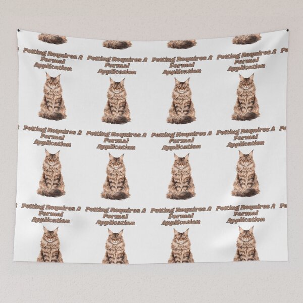 Item preview, Funny Maine Coon Petting Rules Watercolor Design designed and sold by NatureUnleashed.