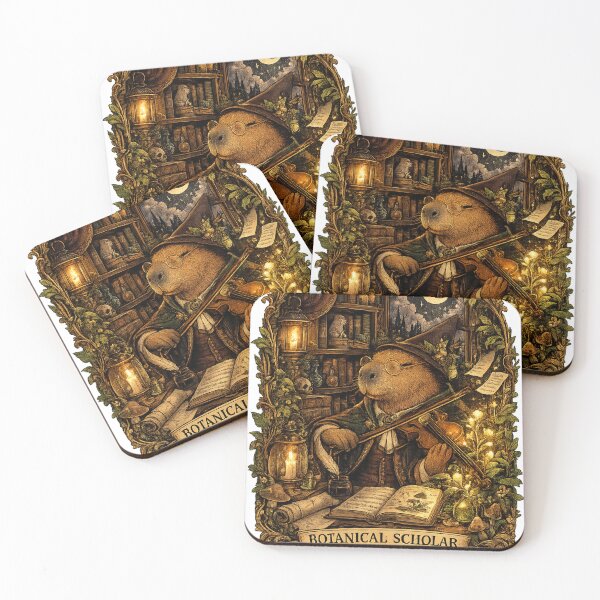 Item preview, Capybara Violinist Wizard Vintage Dark Academia Music Art designed and sold by zhivago1980.
