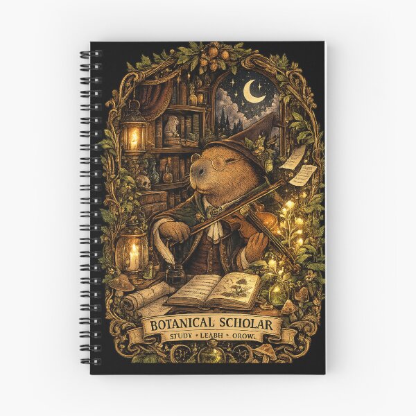Item preview, Capybara Violinist Wizard Vintage Dark Academia Music Art designed and sold by zhivago1980.