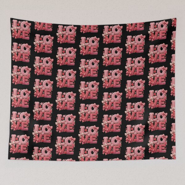 Item preview, Coquette Pink Red Yarn LOVE Shirt designed and sold by ehabm15.