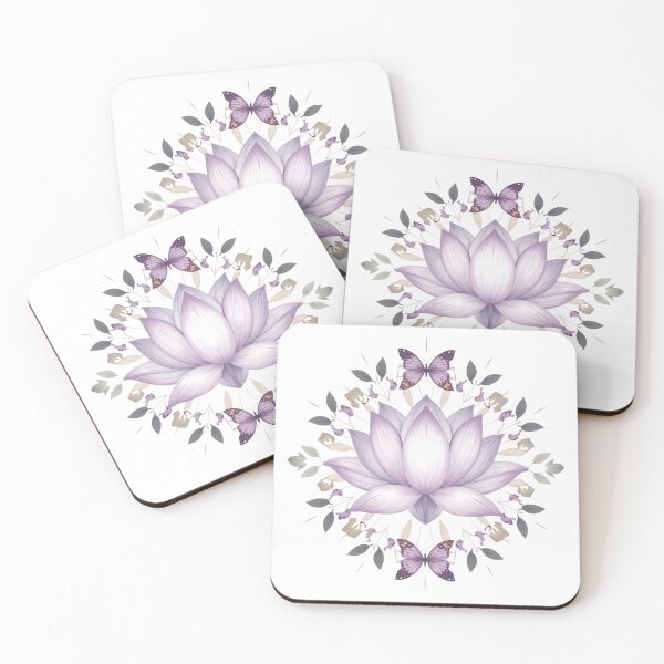 Item preview, Lavender Lotus Butterfly Mandala – Botanical Floral Spiritual Design designed and sold by Artxotic Studio.