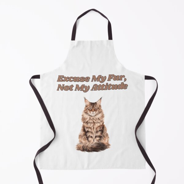 Item preview, Excuse My Fur Sassy Maine Coon Watercolor Design designed and sold by NatureUnleashed.