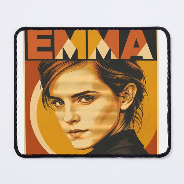 Item preview, Retrato de Emma con estilo pop art retro cálido - Arte vectorial de la icónica actriz designed and sold by CUTE_CAT ⭐⭐⭐⭐⭐.