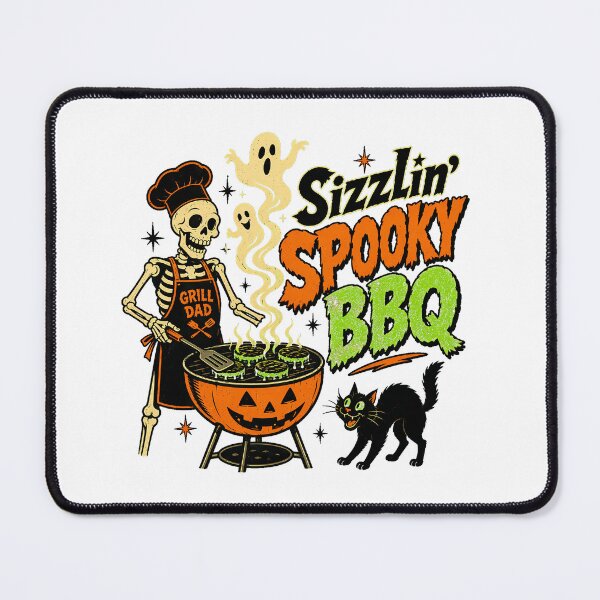 Item preview, Halloween BBQ Skeleton Dad Spooky Grill Master designed and sold by chattsuede.