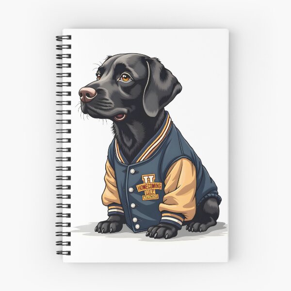 Item preview, BLACK LABRADOR RETRIEVER HOMECOMING ALUMNI VARSITY JACKET designed and sold by PawsStudioAU.