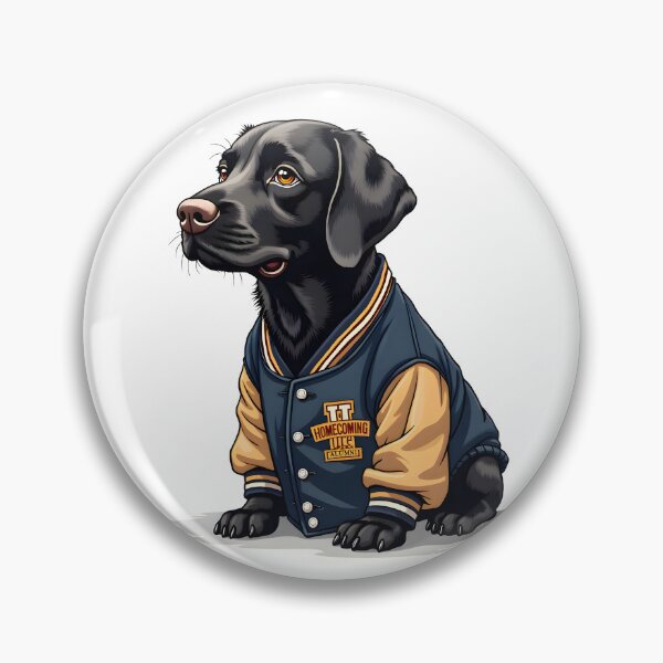 Item preview, BLACK LABRADOR RETRIEVER HOMECOMING ALUMNI VARSITY JACKET designed and sold by PawsStudioAU.