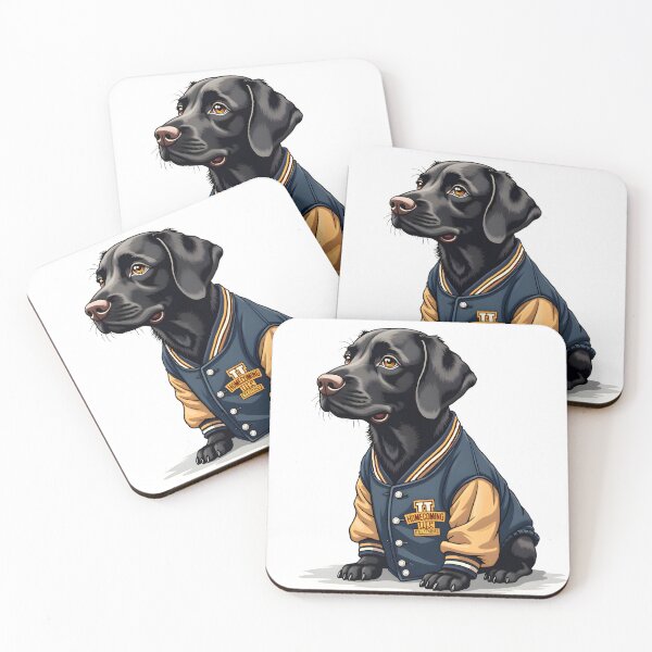 Item preview, BLACK LABRADOR RETRIEVER HOMECOMING ALUMNI VARSITY JACKET designed and sold by PawsStudioAU.