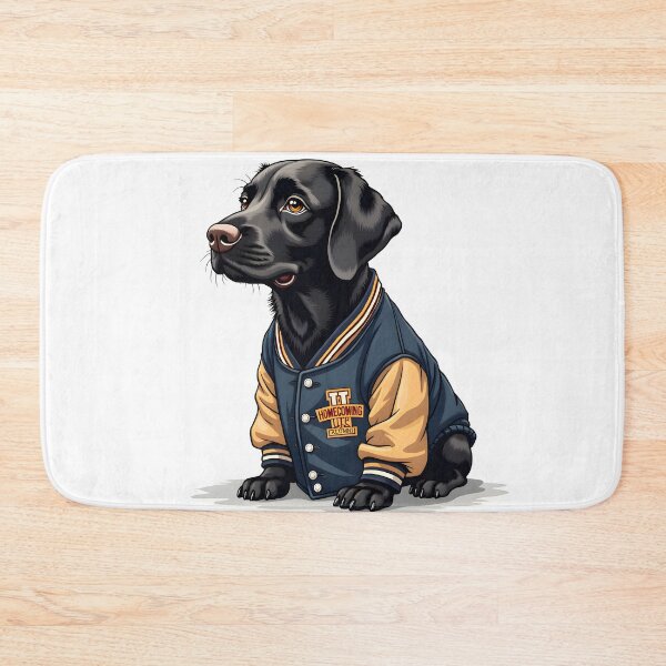 Item preview, BLACK LABRADOR RETRIEVER HOMECOMING ALUMNI VARSITY JACKET designed and sold by PawsStudioAU.