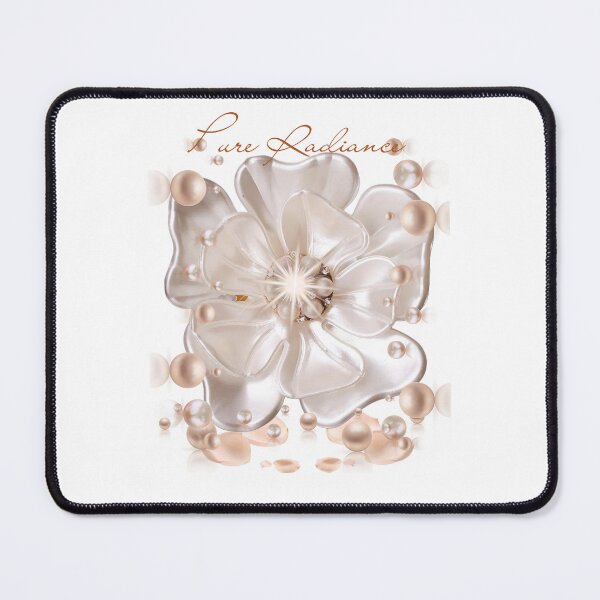 Item preview, Pure Radiance - Elegant Pearl Flower Art designed and sold by MinimalAurashop.