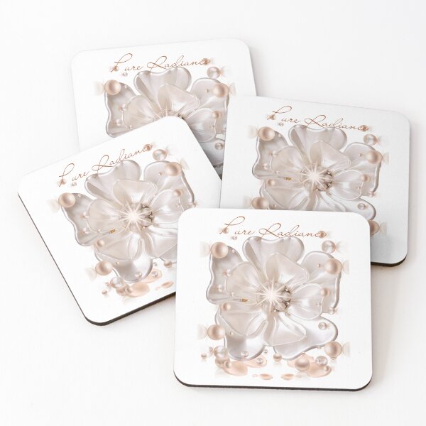 Item preview, Pure Radiance - Elegant Pearl Flower Art designed and sold by MinimalAurashop.