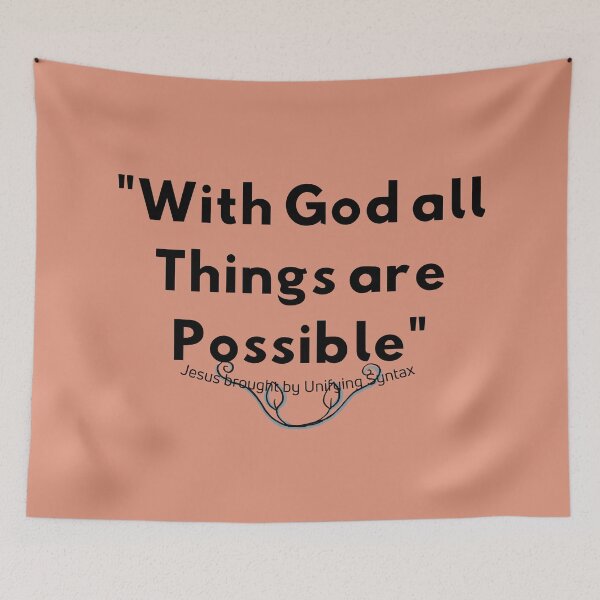 Item preview, With God All Things Are Possible - Inspirational Minimalist Items designed and sold by UnifyingSyntax.