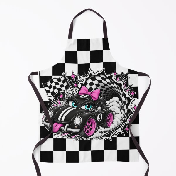 Item preview, Cute Girl Racing Car Checkerboard Y2K designed and sold by Aimetoi.