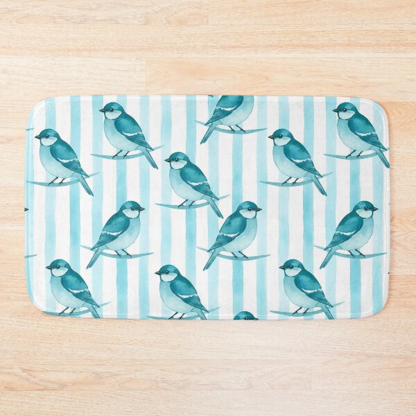 Item preview,  Aqua Bird Watercolor Pattern designed and sold by wissal.studio.