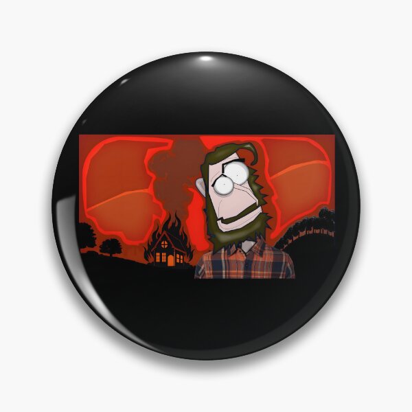 Item preview, Cartoon Bearded Character in a Fiery Background designed and sold by Catsi-Nook-Art.
