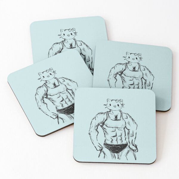 Item preview, Hello Kitty with muscles designed and sold by CanvasCloud.